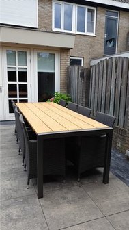 Tafel hout staal