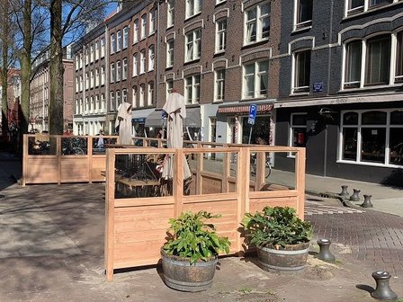 Houten terrasscherm