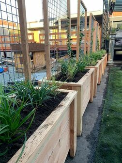 Houten plantenbak