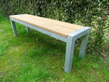Tuinbank hardhout staal