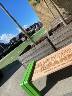 Buddy bank schoolplein