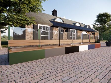 Stalen plantenbakken in verschillende kleuren