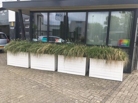 Houten plantenbak wit