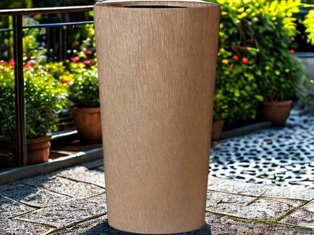 Roestbruine conische plantenbak