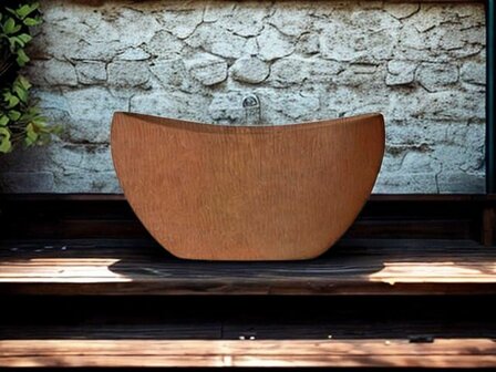 Roest imitatie ovale plantenbak