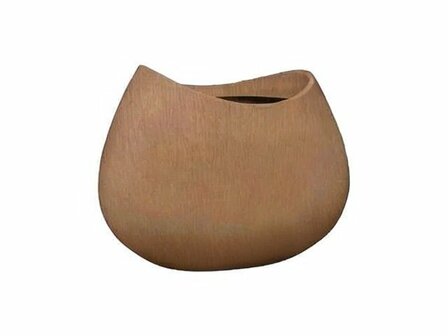 Organische pot met natuurlijke roesttint