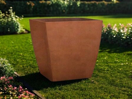 Roestlook taps gebogen plantenbak