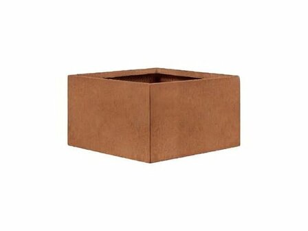 Kubusvormige plantenbak van fiberstone