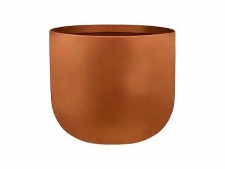 Plantenpot met oxidatie roestkleur