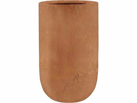 Lichte plantenpot met roestkleur