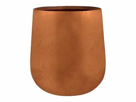 Bruinoranje pot met organische vorm