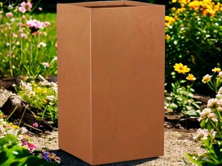 Roest zuil plantenbak voor binnen en buiten