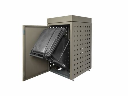 Taupe kleur container ombouw van metaal