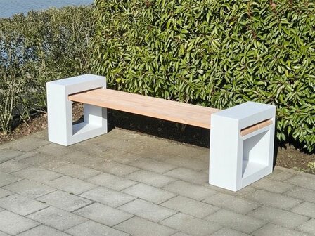 Tuinmeubel met witte stalen poten