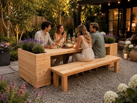 Bloembak tafel