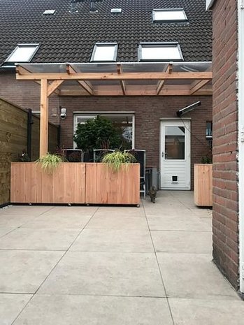 Houten plantenbak
