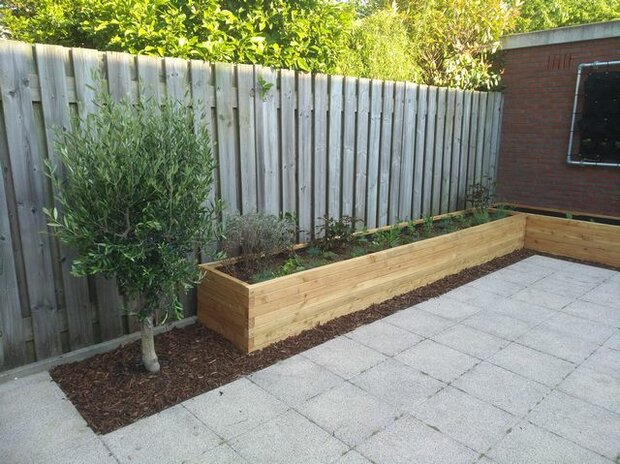 Houten tuinborder