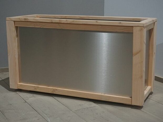 Plantenbak RVS Hout