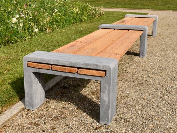 Tuinbank beton hout
