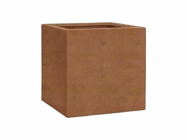 Vierkante corten imitatie plantenbak