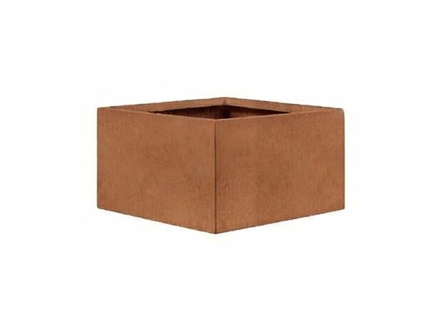 Kubusvormige plantenbak van fiberstone