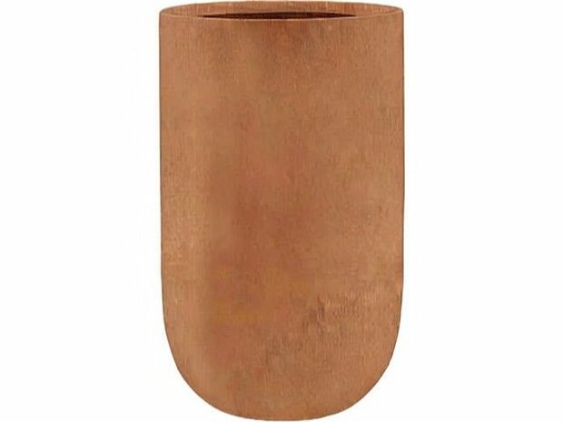 Lichte plantenpot met roestkleur