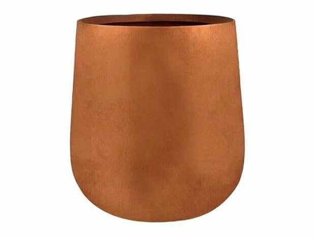 Bruinoranje pot met organische vorm