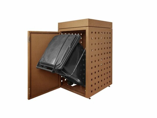 Container kantelen met ketting in kliko ombouw