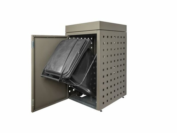 Taupe kleur container ombouw van metaal