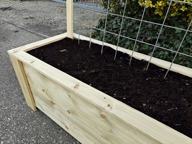 Plantenbak van geimpregneerd hout