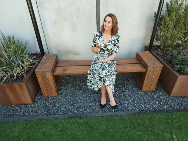 Buitenbank TW Texel Cortenstaal Hout