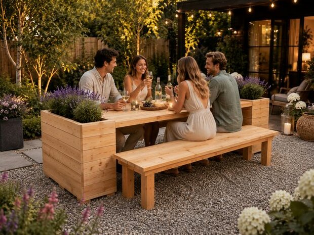 Bloembak tafel