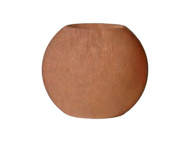 Roestkleurige plantenbak van kunststof