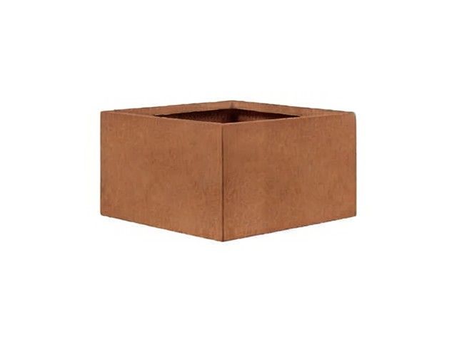 Kubusvormige plantenbak van fiberstone