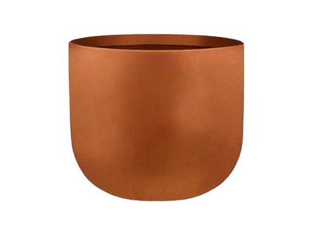 Plantenpot met oxidatie roestkleur