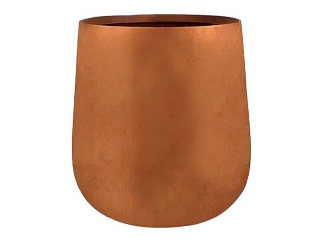 Bruinoranje pot met organische vorm