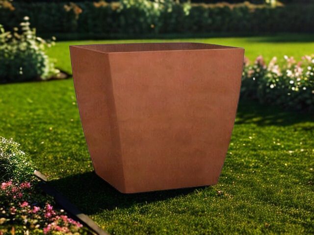 Roestlook taps gebogen plantenbak