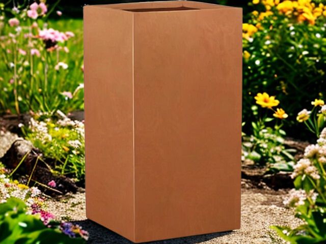 Roest zuil plantenbak voor binnen en buiten