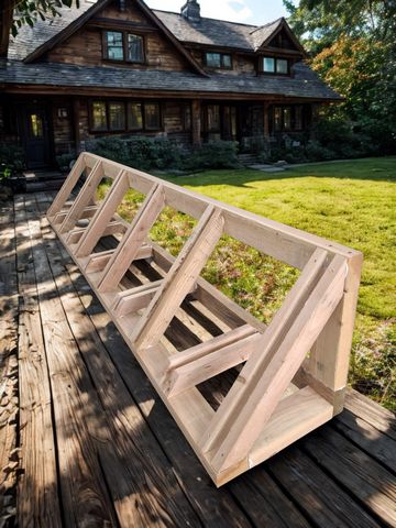 Fietsrek hout voor tuin, bedrijf en school