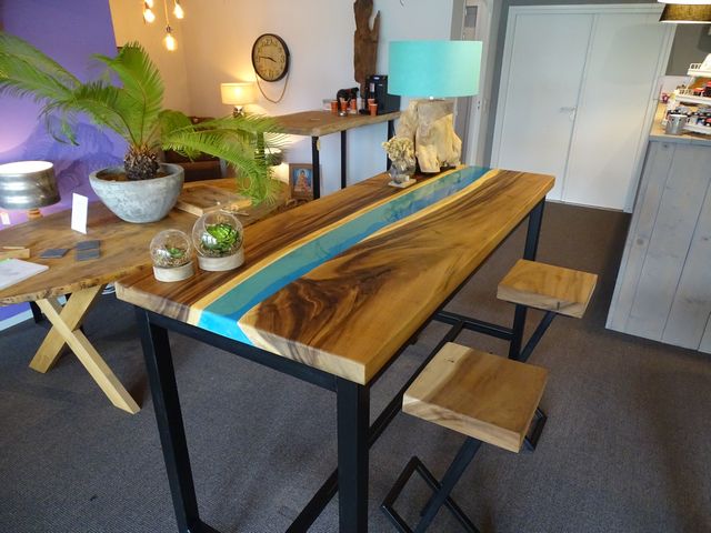 Eettafel met epoxy