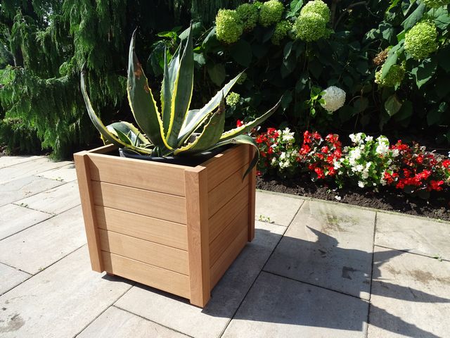 Houten plantenbak