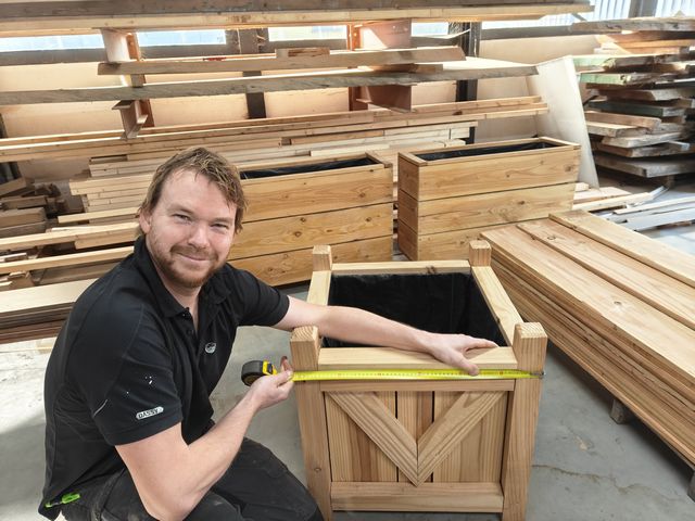Houten plantenbak op maat