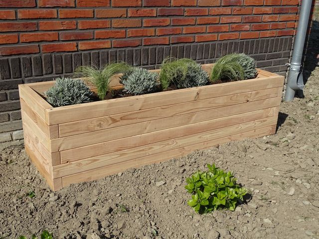 Houten plantenbak