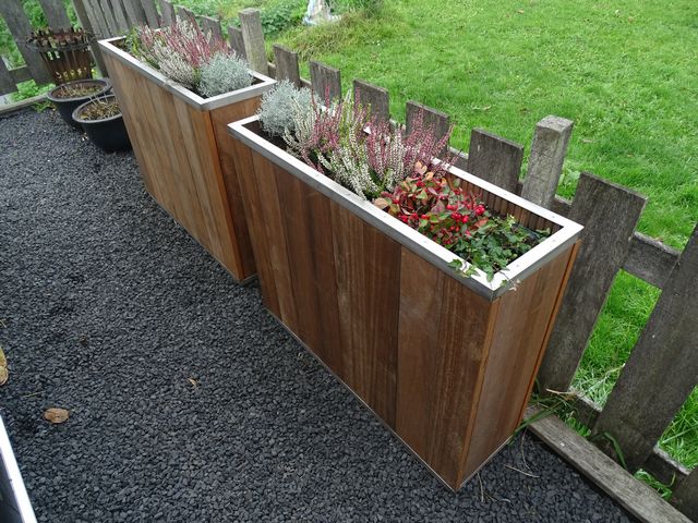 Plantenbak hout staal