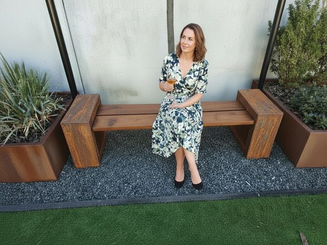 Buitenbank TW Texel Cortenstaal Hout