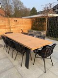 Tuintafel hout staal