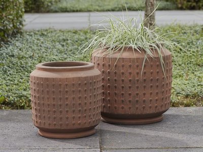 Plantenbak Corten Look - Pot met noppen