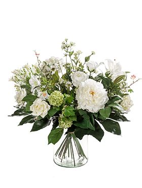 Kunstbloem - Bouquet white dream